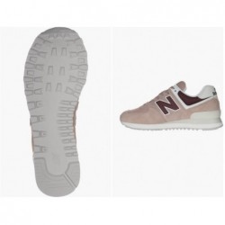 Women's New Balance 574 Sneaker,Flat Taupe/ Rich Oak Running shoes