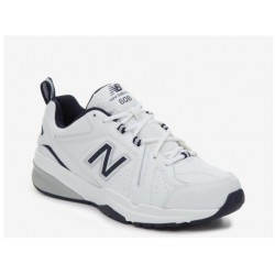 New Balance 608 V5 Training Shoe,White/Navy - Men's