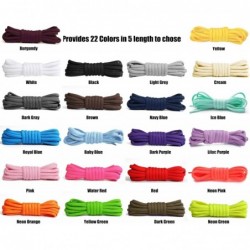 Handshop 1/4" Oval Athletic Shoelaces 24"-72" in 22 Colors Half Round Shoe Laces