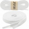 DELELE 2 Pair Flat Shoe laces 5/16" Wide Shoelaces for Athletic Running Sneakers Shoes Boot Strings