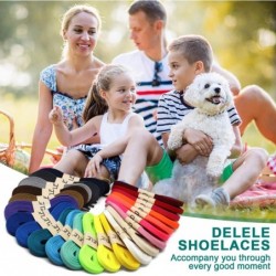 DELELE 2 Pair Flat Shoe laces 5/16" Wide Shoelaces for Athletic Running Sneakers Shoes Boot Strings