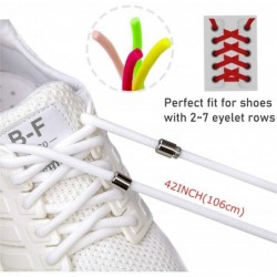 Booyckiy [4 Pairs No Tie Elastic Shoe laces - Tieless Shoelaces for Kids, Adults and Elderly, One Size Fits All