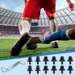 12x Football Shoe Spikes Track Shoes Spikes M5 Threaded Anti Slip Stable Replacement Studs Soccer Boot Cleats for Competition