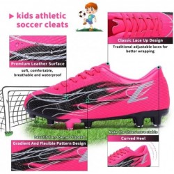 Hanani Kids Soccer Cleats Boys Girls Soccer Shoes Youth Athletic Outdoor & Indoor Baseball Shoe Firm Ground Cleat Comfortable Flexible Sneaker…