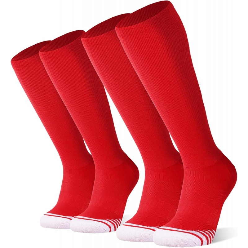 FITRELL 2/3 Pack Baseball Soccer Softball Socks for Kids Youth Men & Women Over-the-Calf Knee High Socks (Multiple Colors)