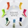 Yufree Grip Soccer Socks Anti Slip Non Slip Men's Athletic Socks for Football Basketball Sports, 4 Pair