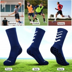 HUANLANG Grip Socks Soccer,4 Pairs Anti Slip Non Slip Socks Mens Grip Pads Socks for Football Soccer Basketball Yoga Sports