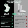 Lux Dual Grip Socks - Soccer Grip Socks for Men and Women. GripArray™ Performance & Comfort - Anti-Slip Grip Socks for Soccer