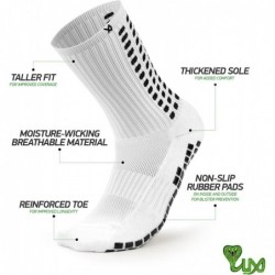 Lux Dual Grip Socks - Soccer Grip Socks for Men and Women. GripArray™ Performance & Comfort - Anti-Slip Grip Socks for Soccer