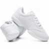 LANDHIKER Cheer Shoes Girls White Dance Shoes Youth Cheerleading Sports Training Athletic Comfortable Shoes Flats Girl