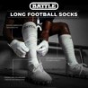 Battle Sports Long Scrunch Football Socks, Extra Long Padded Sport Socks for Men & Boys