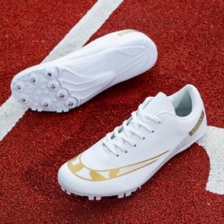 Professional Men’s Track and Field Shoes Spikes Track Race Jumping Sneakers Racing Running Sneakers Boys White…