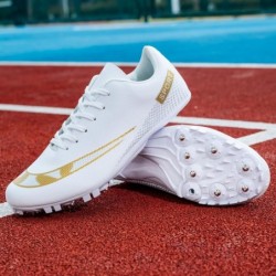 Professional Men’s Track and Field Shoes Spikes Track Race Jumping Sneakers Racing Running Sneakers Boys White…