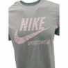 Nike Men Futura Sportswear Logo T-Shirt (Large, Light Blue/White)