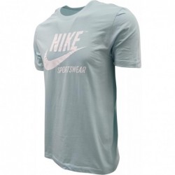 Nike Men Futura Sportswear Logo T-Shirt (Large, Light Blue/White)