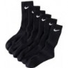 Nike Mens Moisture Wicking Crew Socks - 6 Pack/Black