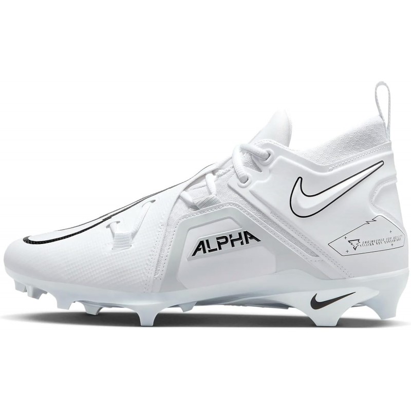 Nike Men's Alpha Menace Pro 3 Mid Football Cleat Size 10 (White)