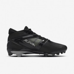 Nike Alpha Menace 4 Pro Football Cleats (FD7037-001, Black/Light Smoke Grey/White)