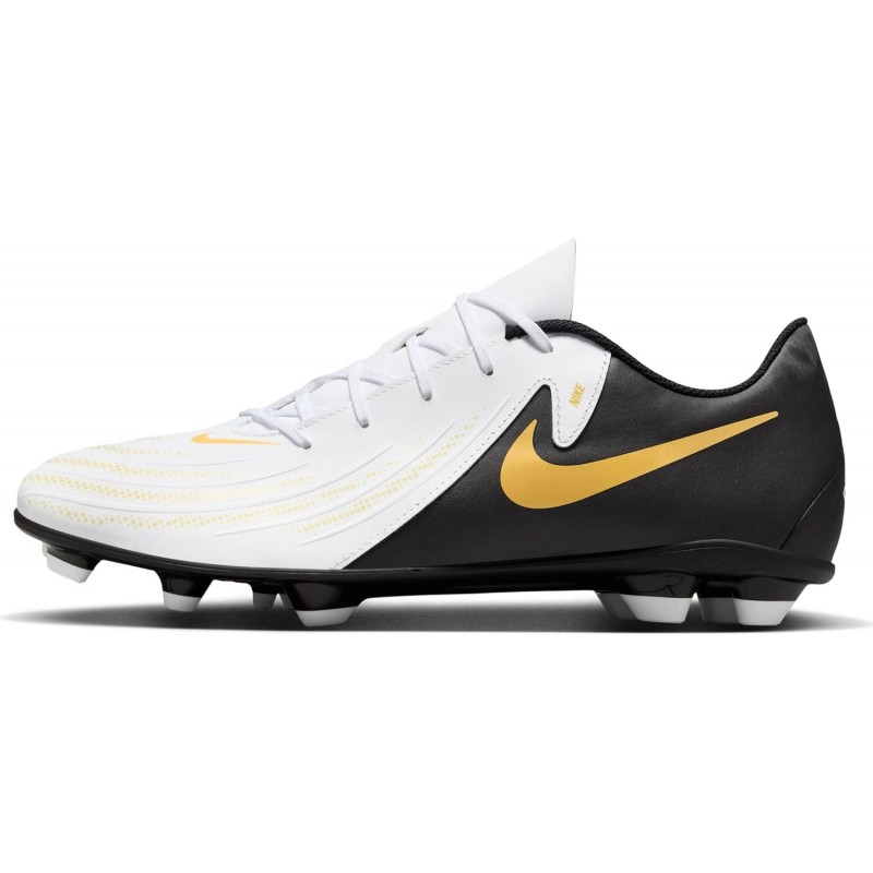 Nike Men's Soccer Football Boots, White Black MTLC Gold Coin