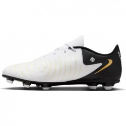 Nike Men's Soccer Football Boots, White Black MTLC Gold Coin