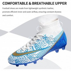 Mens Soccer Cleats Outdoor Lightweight High-Top Training Boots Ground Athletic Football Boots Soccer Shoes for Men/Women